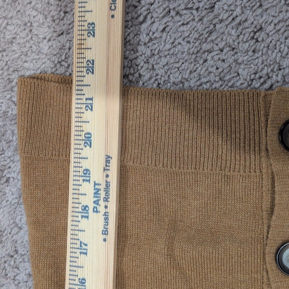 Nanushka Camel Brown cardigan Wool Cashmere Blend Collared Size Medium - Picture 8 of 9